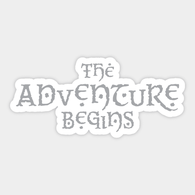 The Adventure Begins Sticker by GoAwayGreen